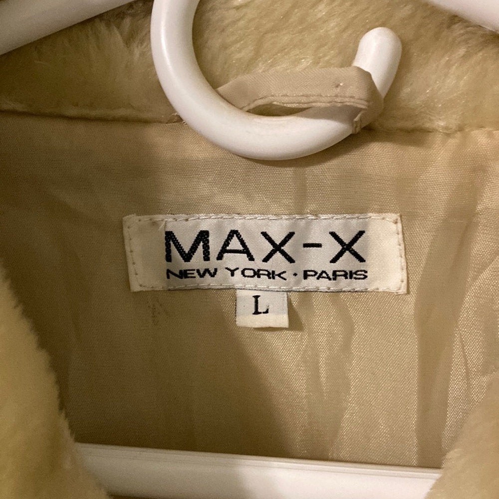 Super Soft Beige Blond Teddy Fur Coat Jacket XL - Picture 3 of 8